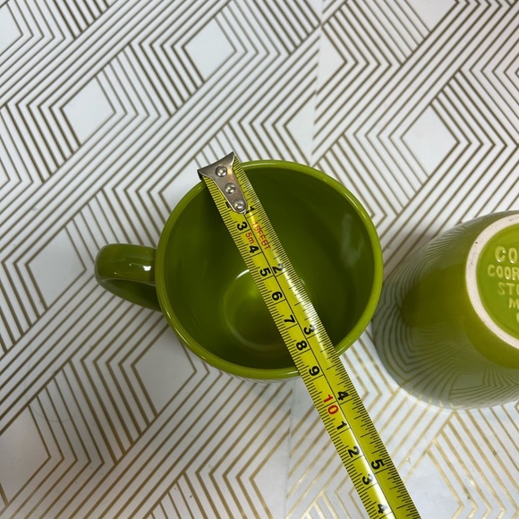 Vintage Corelle Coordinates Lime Green Stoneware Coffee Mugs Set Of 2 - Picture 8 of 8